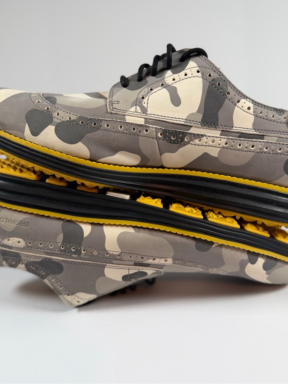 Cole Haan Men's Original Grand 360 Gray Camo Golf Shoes C34388, SZ 12M PRISTINE!